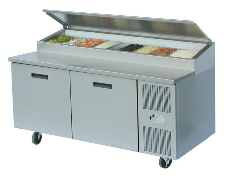 Refrigerated Raised Rail Prep Table