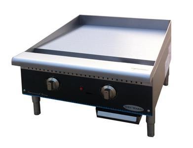 ServWare STG-24 24" thermostatic gas griddle