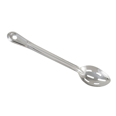 Winco BSST-11 11" Stainless Steel Slotted Basting Spoon