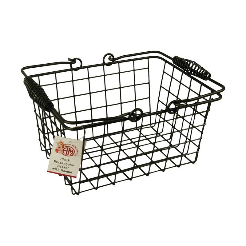 Rectangular Serving Basket With Handle 9" x 7" x 5"
