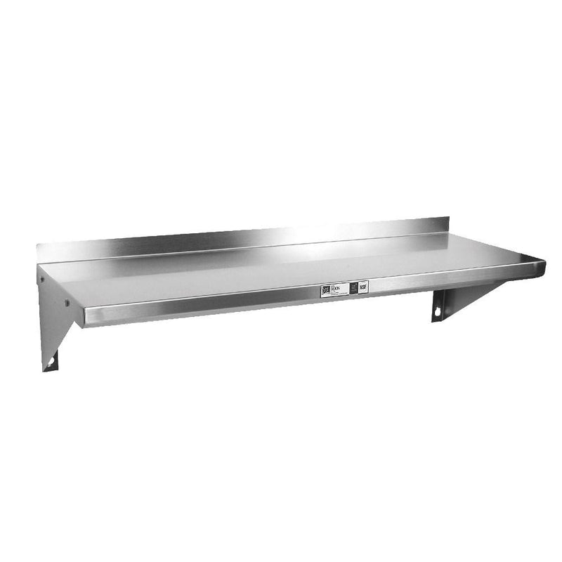 John Boos BHS1648-X Shelf Wall-Mounted 48"W X 16"D X 13"H Overall Size 1-1/2" Rear Up-Turn