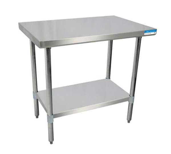 30" X 24" Stainless Steel Top Work Table w/ Stainless  Steel Legs and Shelf