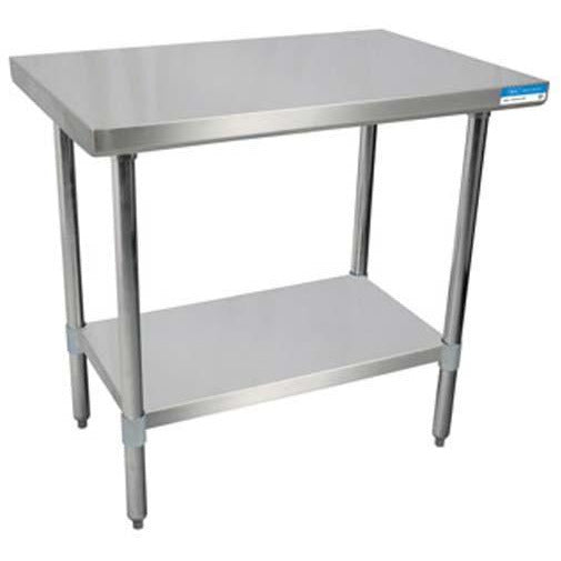 18" X 72" Stainless Steel Top Work Table w/ Stainless  Steel Legs and Shelf