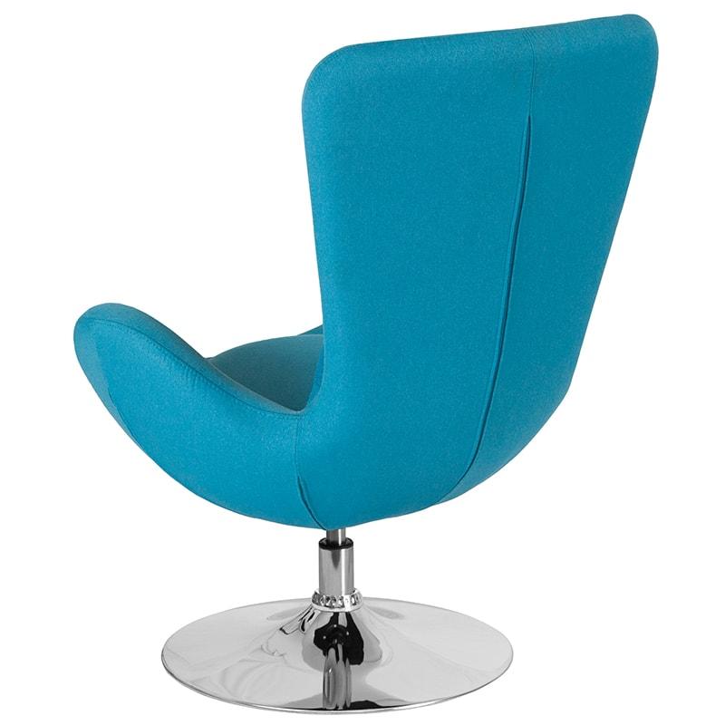 Egg Series Aqua Fabric Side Reception Chair By Flash Furniture