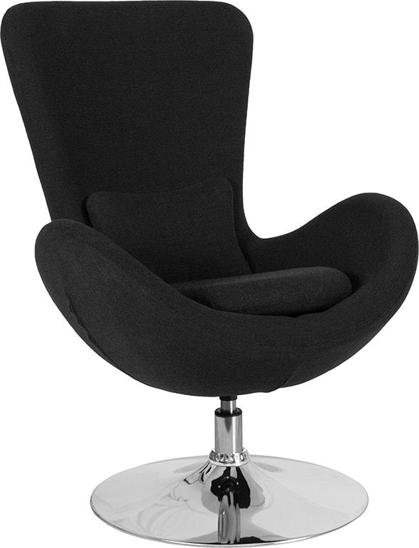 Egg Series Aqua Fabric Side Reception Chair By Flash Furniture