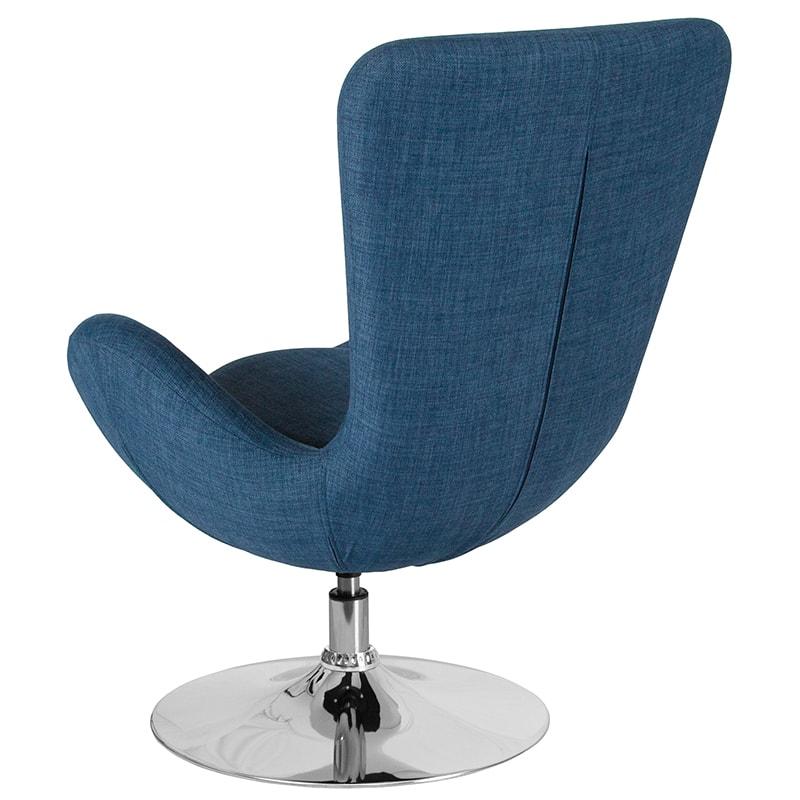 Egg Series Aqua Fabric Side Reception Chair By Flash Furniture