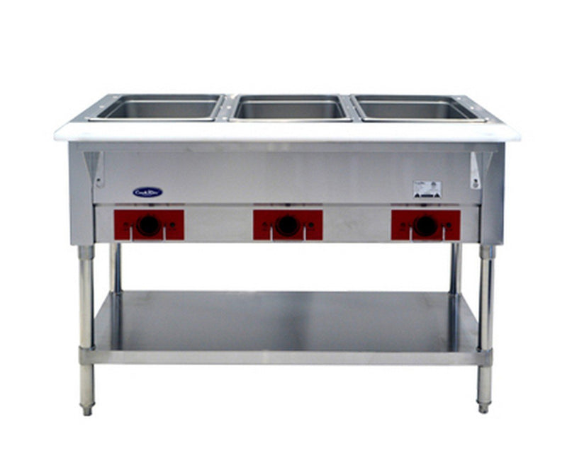 ATOSA 48" Electric 3-Well Dry Steam Table, 1500W/120V - CSTEA-3B