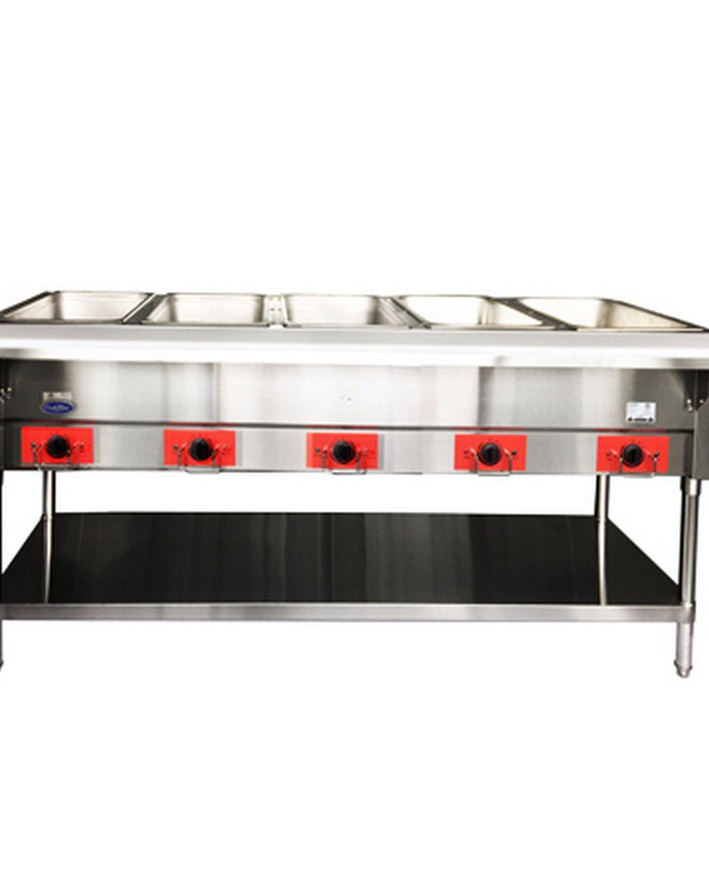 ATOSA 72" Electric 5-Well Dry Steam Table, 3750W/220V - CSTEB-5B