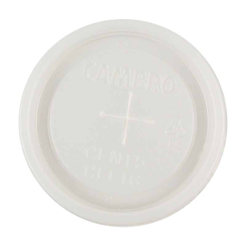 Cambro CLNT5 5 Ounce Lid with Straw Slot 100 Count