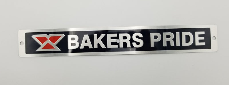 NYED Bakers Pride Pizza Oven S/S Door Decal Nameplate BPDDoor