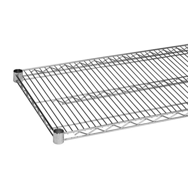 QUANTUM H/D Single Wired Shelf for Shelving Kit, 1000lb, NSF, CHROME, 1yr
