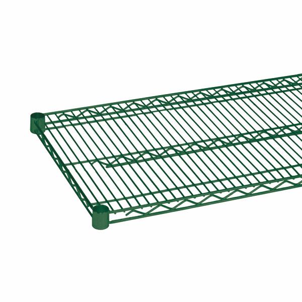QUANTUM Single Wired Shelf for Shelving Kit, 800lb, NSF, GREEN EPOXY, 15yr
