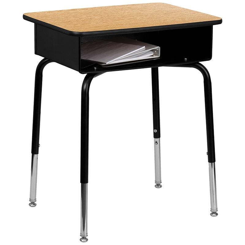 Student Desk with Open Front Metal Book Box by Flash Furniture