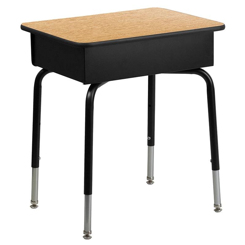 Student Desk with Open Front Metal Book Box by Flash Furniture