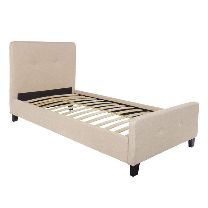 Flash Furniture Tribeca Twin Size Tufted Upholstered Platform Bed