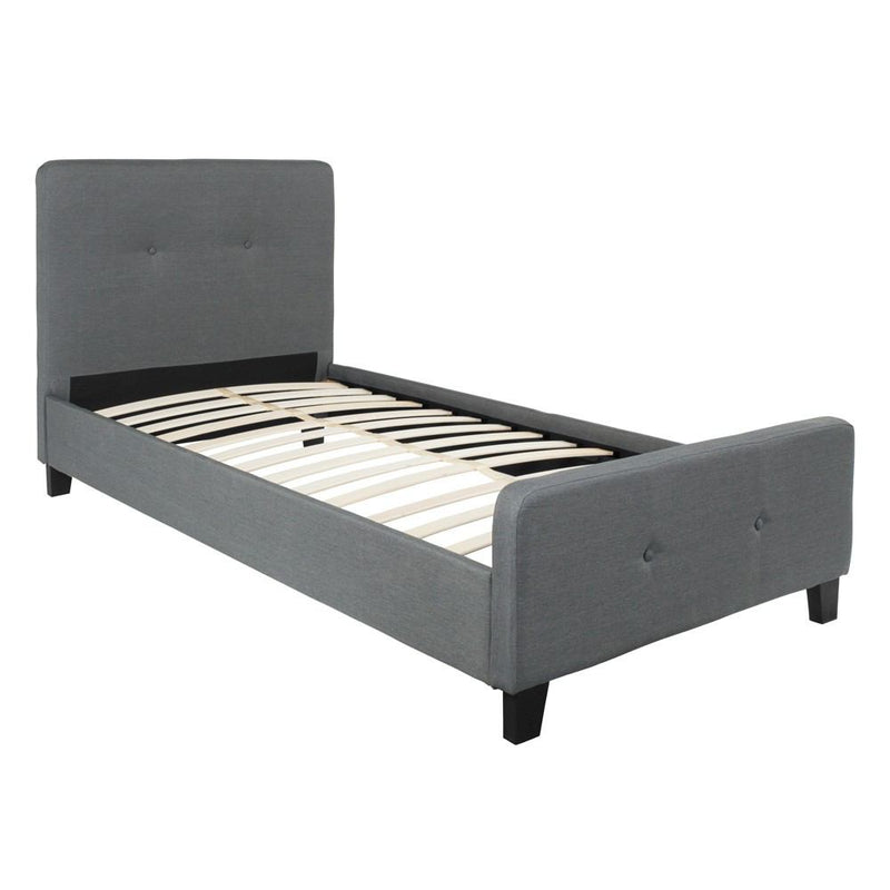 Flash Furniture Tribeca Twin Size Tufted Upholstered Platform Bed