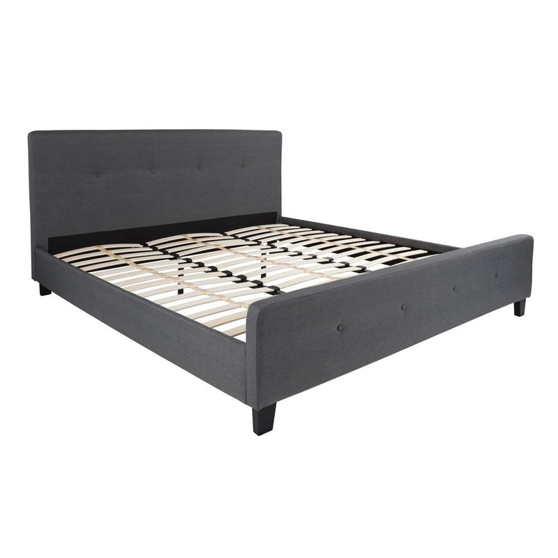 Flash Furniture Tribeca King Size Tufted Upholstered Platform Bed