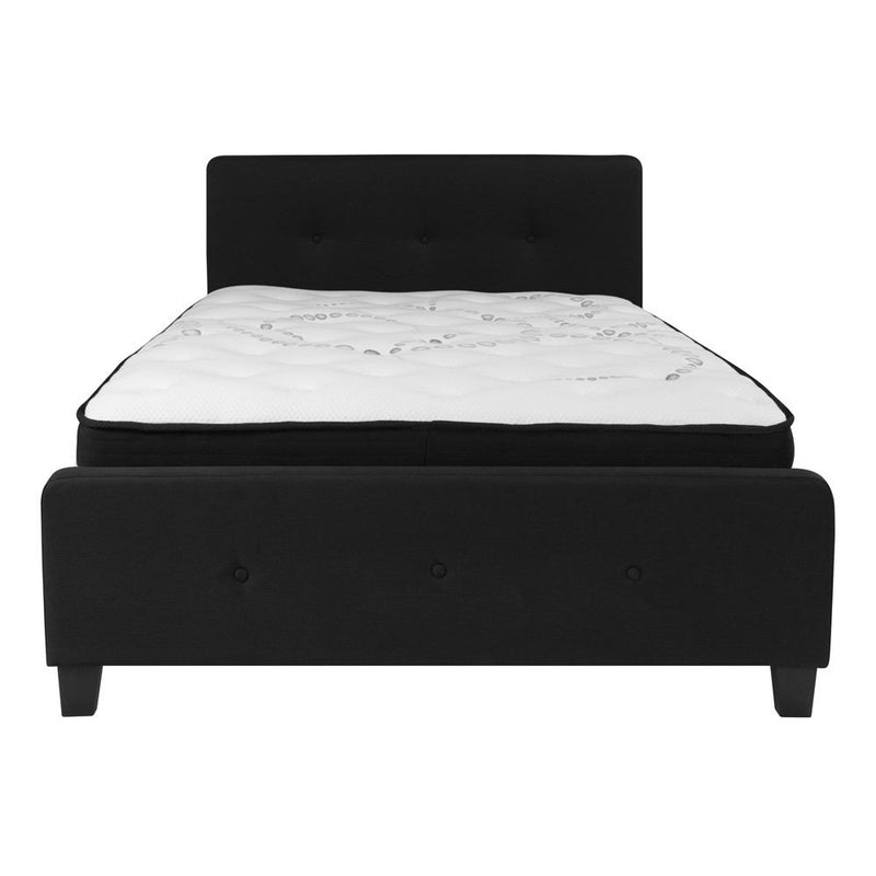 Flash Furniture Tribeca Full Size Tufted Upholstered Platform Bed with Pocket Spring Mattress