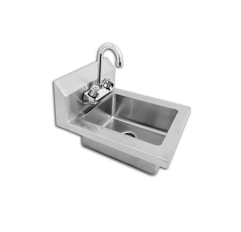 ATOSA 14" Hand Sink w/Faucet, Drain, and Mount Bracket - MRS-HS-14