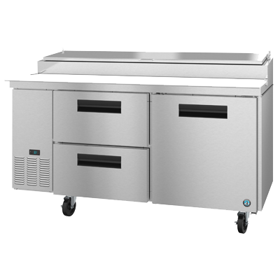 Hoshizaki Stainless Steel Pizza Prep Table 67" Wide With Two Drawers & One Door
