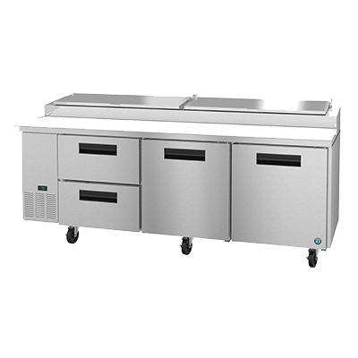 Hoshizaki Stainless Steel Pizza Prep Table 93" Wide With Four Drawers & One Solid Door