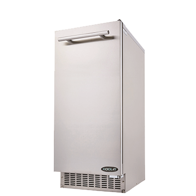 Kool-It Stainless Steel Undercounter Bell-Shaped Ice Maker 66 lbs/24 Hr. Production Capacity With 26 lbs. Ice Storage Bin