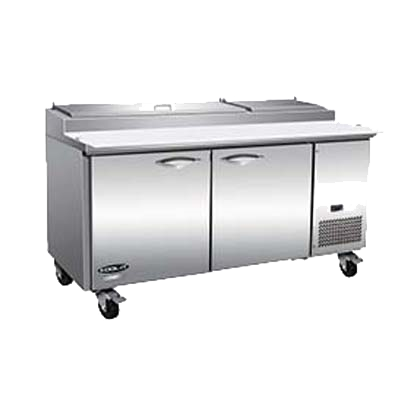 IKON Stainless Steel Two Section Two Door Pizza Prep Table 70.8"W