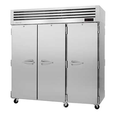 Turbo Air 77.75" Wide Three-Section Stainless Steel Pass-Thru Heated Cabinet