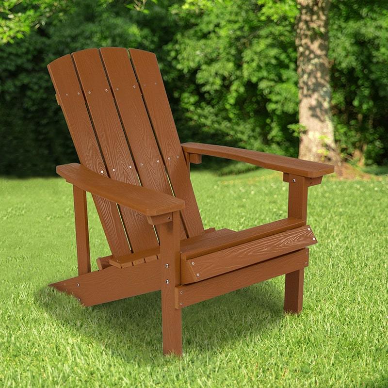 Charlestown All-Weather Adirondack Chair Faux Wood by Flash Furniture