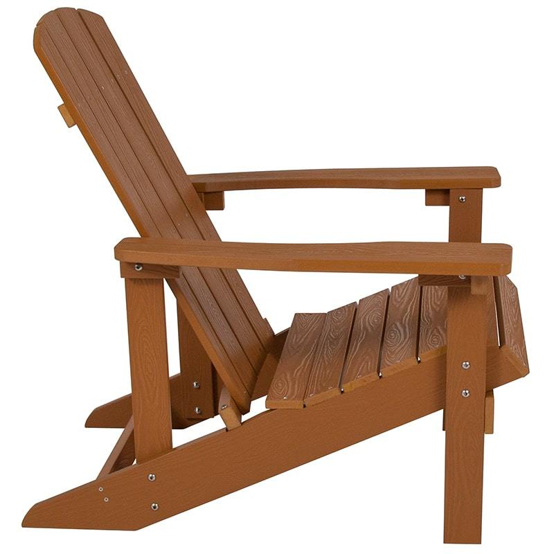 Charlestown All-Weather Adirondack Chair Faux Wood by Flash Furniture