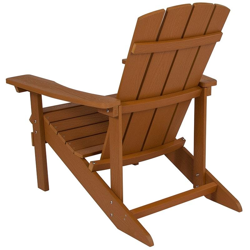 Charlestown All-Weather Adirondack Chair Faux Wood by Flash Furniture