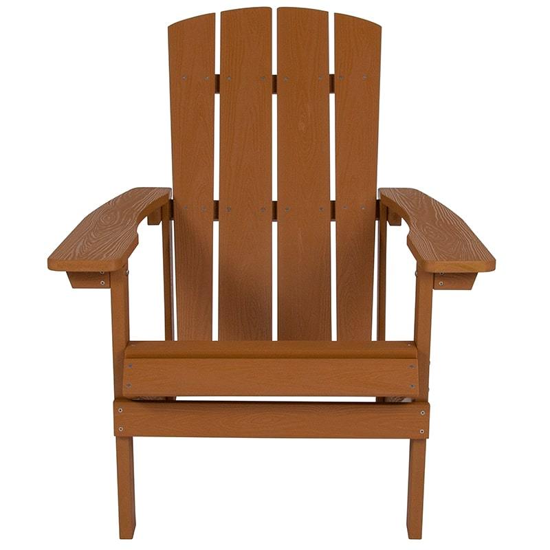 Charlestown All-Weather Adirondack Chair Faux Wood by Flash Furniture