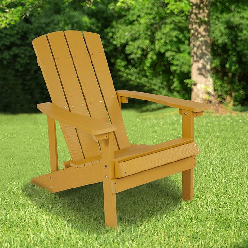 Charlestown All-Weather Adirondack Chair Faux Wood by Flash Furniture