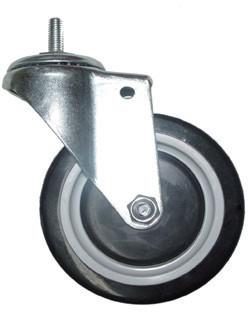 5" Screw-In Casters for Wire Shelving (Set of 4, Non-Locking) PLCB5