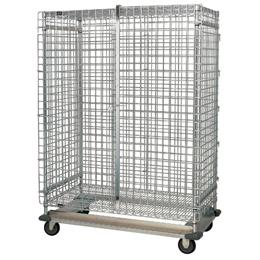 QUANTUM Dolly Security Cage Unit, 70" High, 800lbs, NSF, Chrome/Epoxy