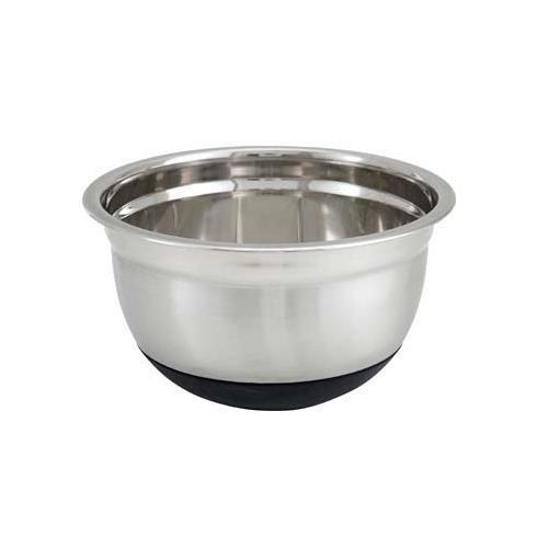 Winco MXRU-300 3.0 Qt Stainless Steel German Bowl with Silicon Base