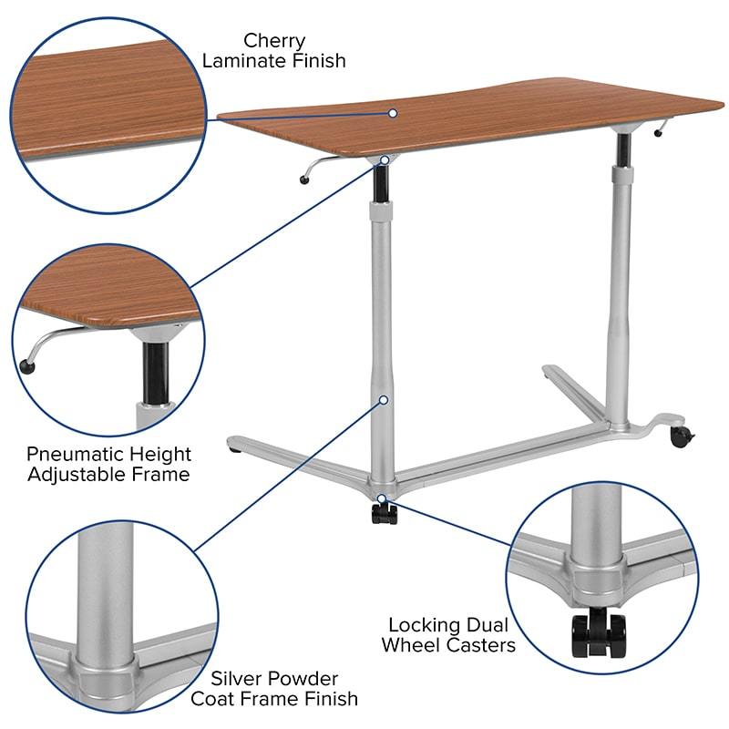Sit-Down, Stand-Up Computer Ergonomic Desk by Flash Furniture