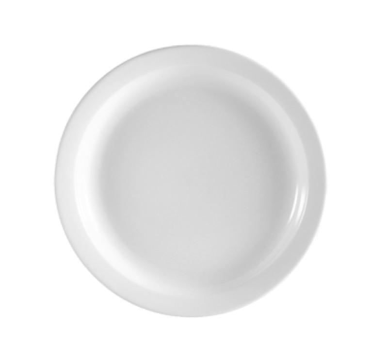 CAC China NCN-8 Clinton 9" Plate (Case Of 24) - White