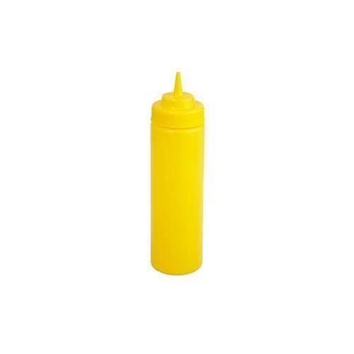 Winco PSB-24Y 24 oz. Yellow Plastic Squeeze Bottle - 6/Pack