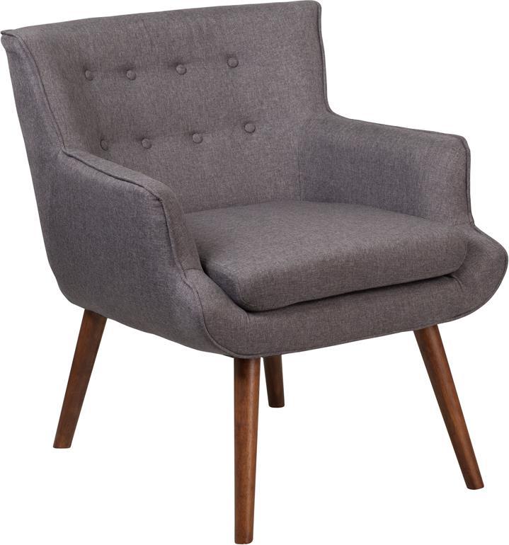 Flash Furniture Hercules Hayes Series Fabric Tufted Arm Chair