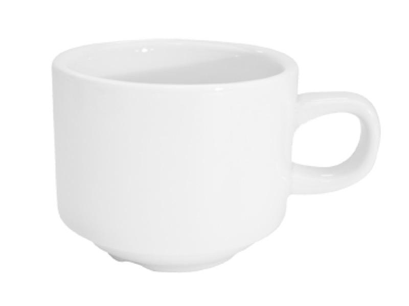CAC China RCN-1-S Clinton 8 1/2" Coffee Cup (Case Of 36) - White