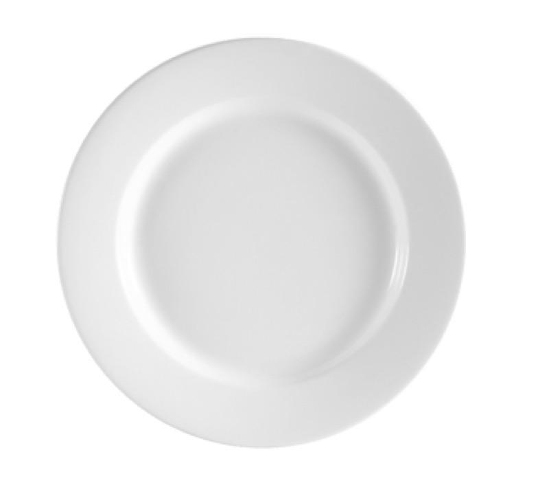 CAC China RCN-21 Clinton 12" Round Dinner Plate (One Dozen) - White