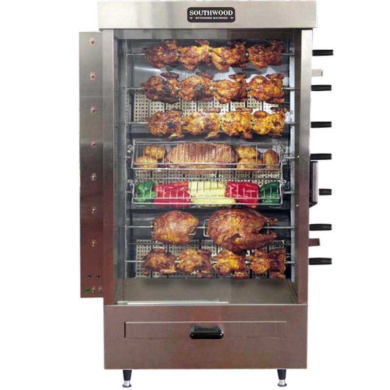 Southwood RG7 35-Chicken Gas Heavy-Duty Rotisserie Machine - NG