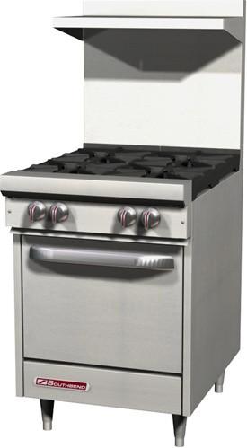 Southbend S24E S-Series 24" 4 Burners Stove with 1 Space Saver Oven