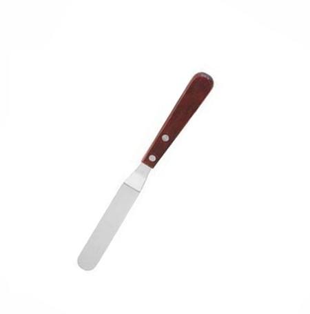 Winco TOS-4 4-1/4" Offset Blade Spatulas with Wooden Handle
