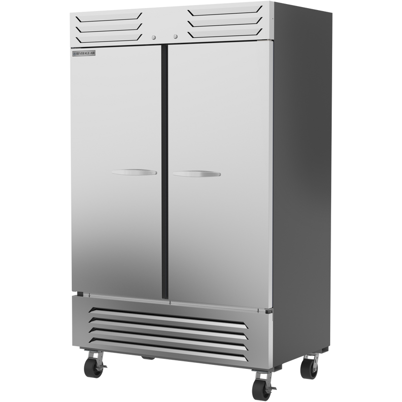 Beverage Air SR2HC-1S Double Solid Door 52" Wide Stainless Steel Refrigerator