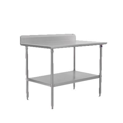 John Boos ST6R5-2430SSK-X Work Table 30"W X 24"D 16/300 Stainless Steel Top With 5" Backsplash
