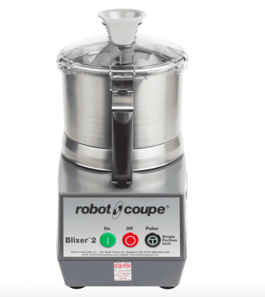 Robot Coupe Blixer 2 Food Processor with 2.5 Qt. Stainless Steel Bowl and Single Speed - 1 hp