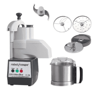 Robot Coupe R301 DICE ULTRA 1 Speed Continuous Feed Food Processor w/ Side Discharge & 3.5 qt Bowl, 120v
