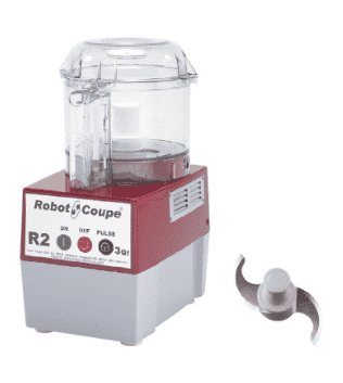 Robot Coupe R2BCLR Cutter Mixer w/ 3 qt Clear Bowl, Smooth Edge S-Blade & 1 Speed